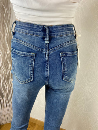 Jean taille haute coupe bootcut denim 100% coton Dorado