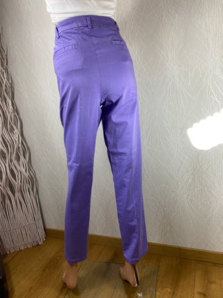 Pantalon coton violet habillé United Colors Of Benetton