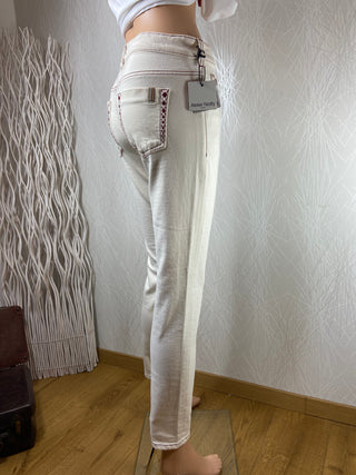 Jean coupe boyfriend slim modèle Bamboo Loose Off White Notify Jeans