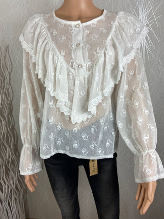 Chemisier transparent dentelle 2025