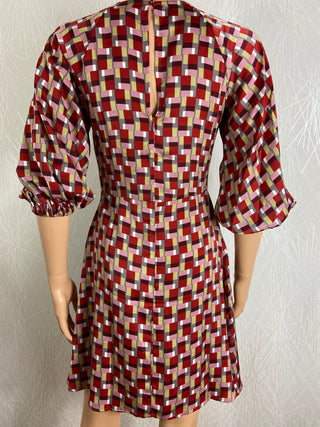 Robe style 60's manches 3/4 motifs géométriques Traffic People