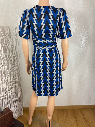 Robe bleue vintage 70's manches courtes Who’s That Girl
