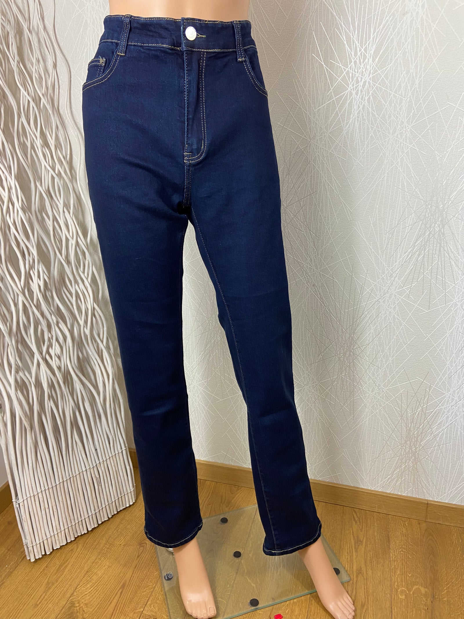 Jean denim bleu femme stretch taille haute Voggo Denim