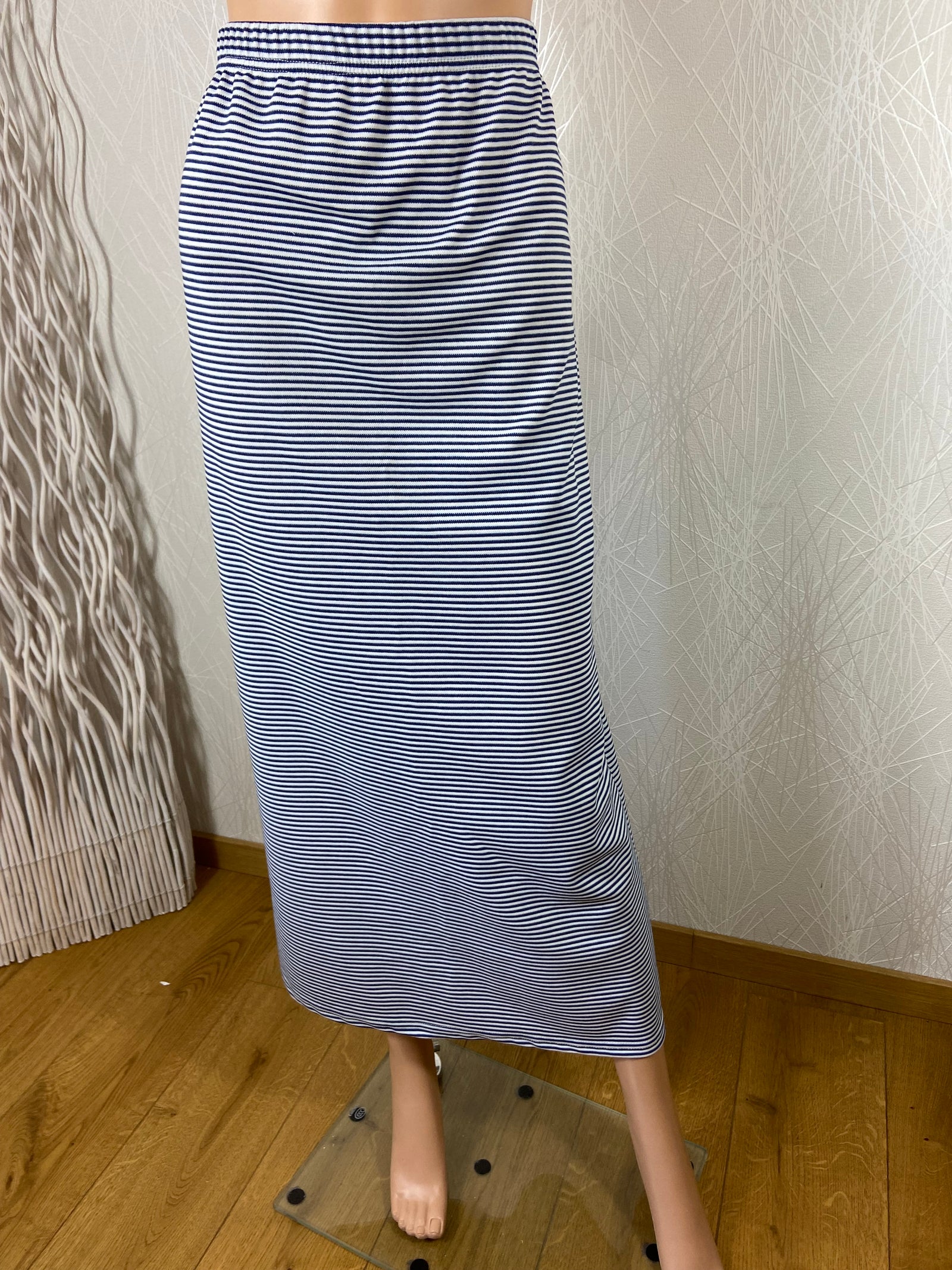 Jupe longue bleu grande taille Edmond Boublil