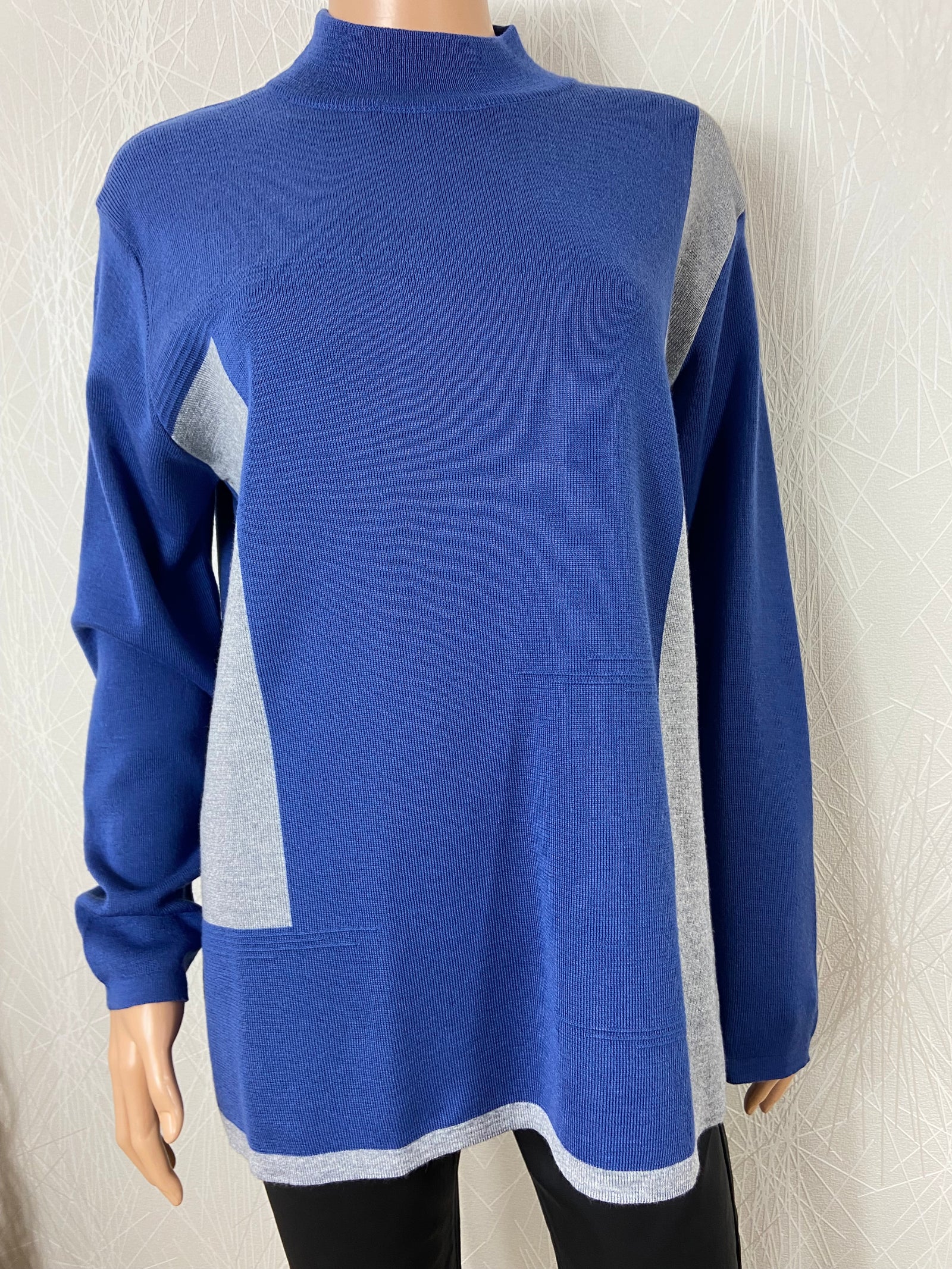 Pull long bleu pour femme Gevana