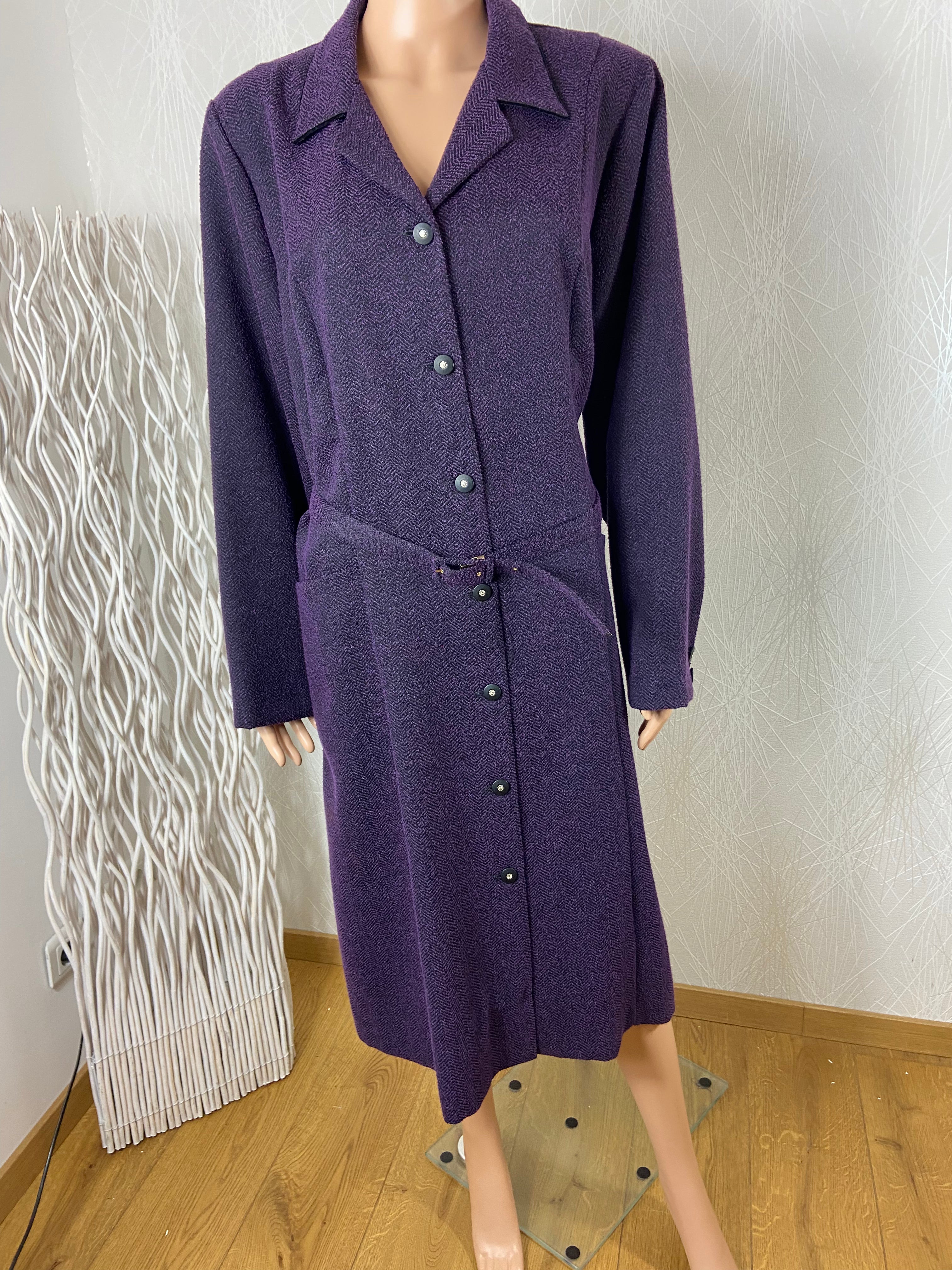 Robe violet prune grande taille Gévana