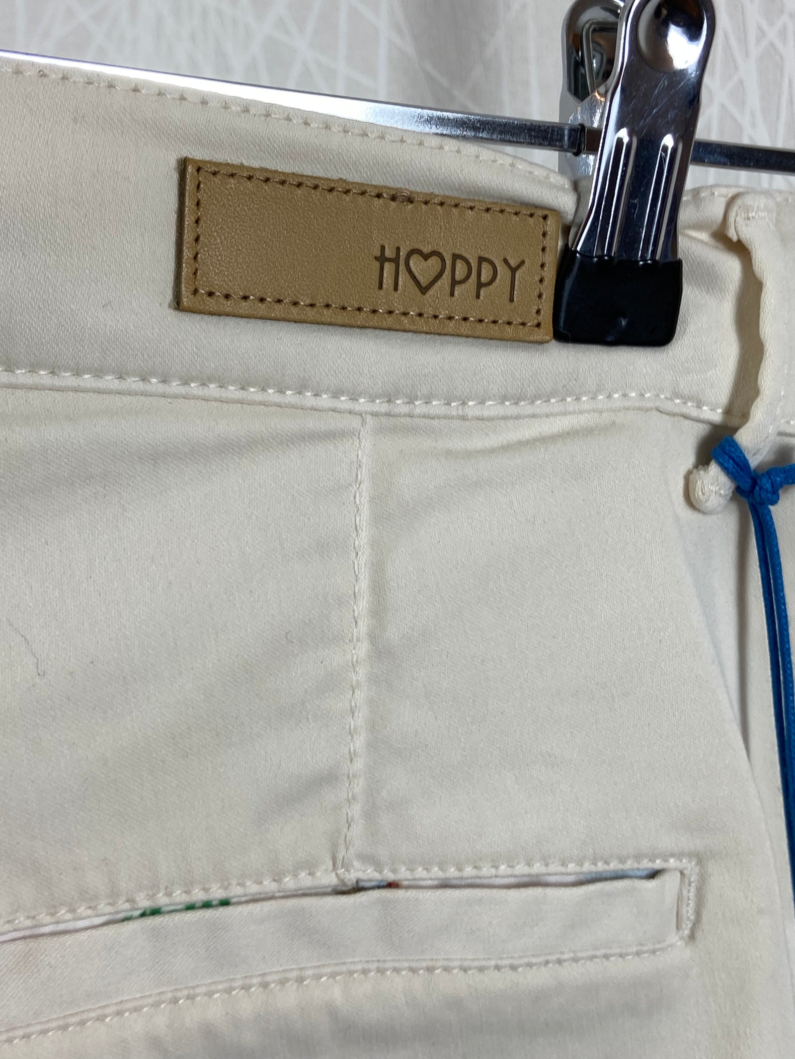 Pantalon coton slim blanc ivoire Happy