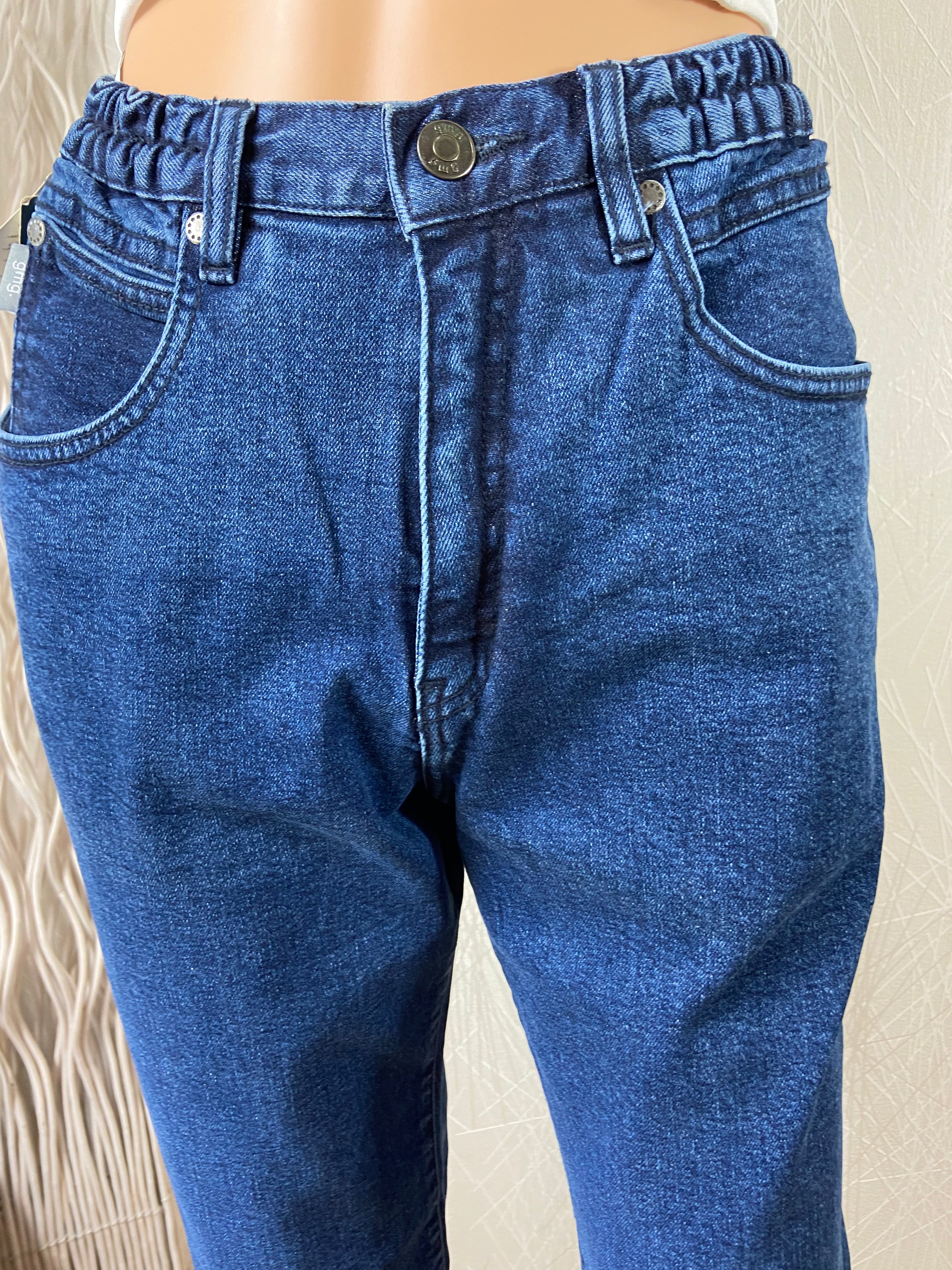 Jeans bleu denim extensible coupe droite Gmg Clothing - Offre-Unique