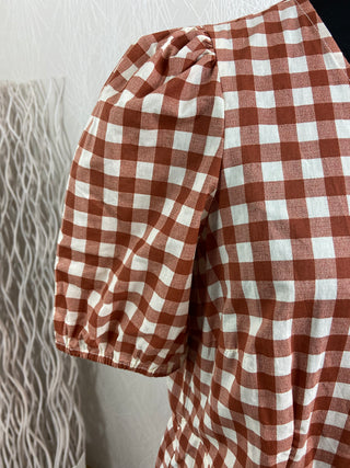 Robe longue portefeuille légère à carreaux 100% coton Véro Moda