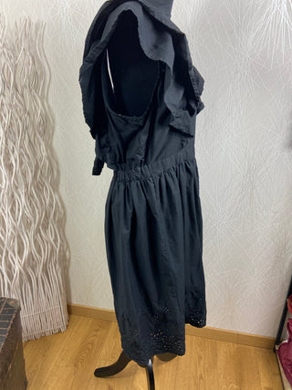 Robe noire légère sans manches 100 % coton Vero Moda