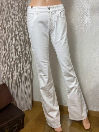 Jeans blanc jambes évasées modèle Azalee Bull Denim Color Notify Jeans
