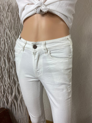 Jeans coupe slim taille haute modèle Bamboo High Waist White Notify Jeans