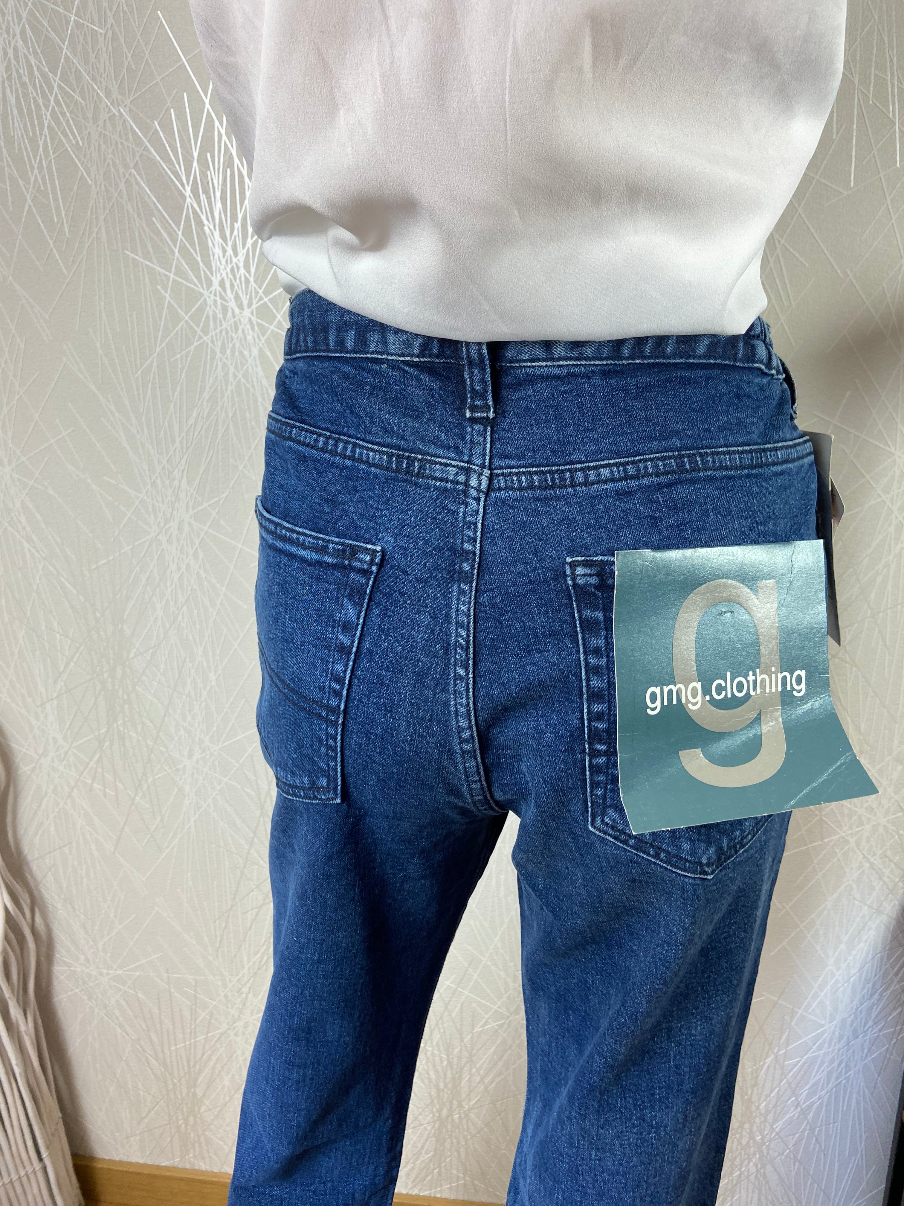 Jeans bleu denim extensible coupe droite Gmg Clothing - Offre-Unique