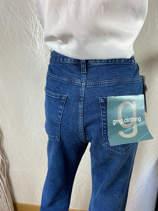 Jeans bleu denim extensible coupe droite Gmg Clothing