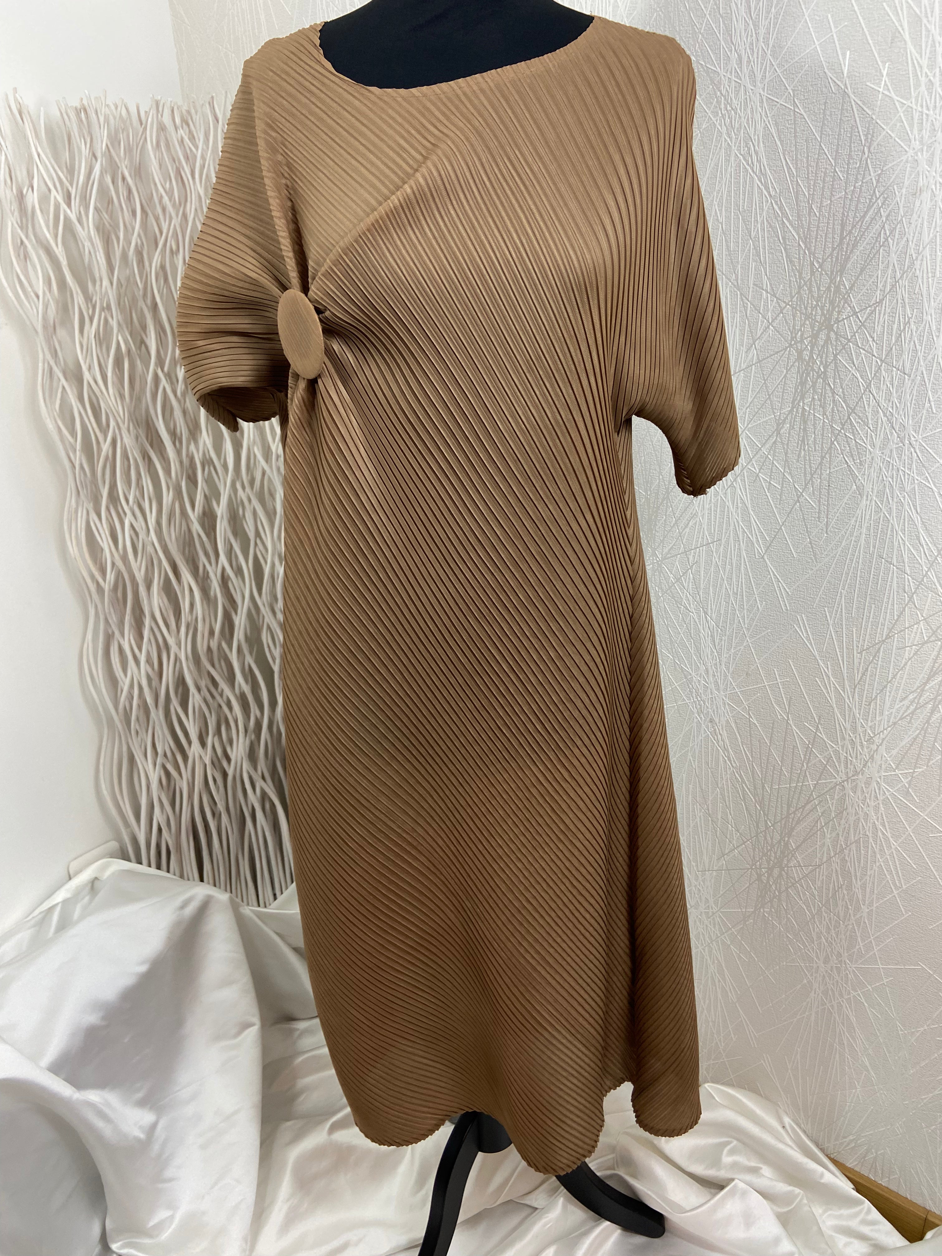 Robe marron extensible Venus - Taille Unique