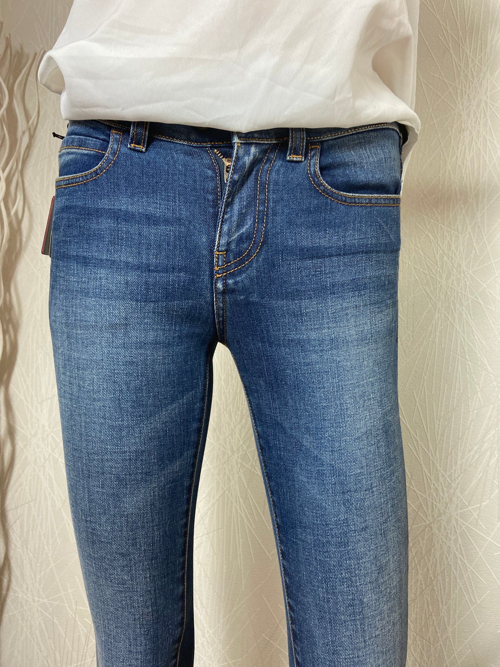 Jeans coupe slim taille mi-haute modèle Bamboo medium blue Notify Jeans