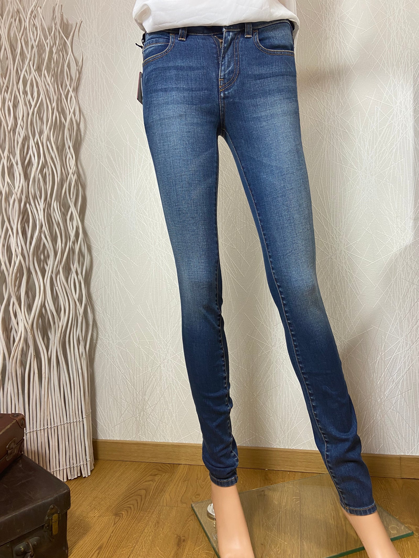 Jeans coupe slim taille mi-haute modèle Bamboo medium blue Notify Jeans