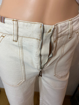 Jean blanc cassé jambes évasées taille haute modèle Malia Worker Notify Jeans