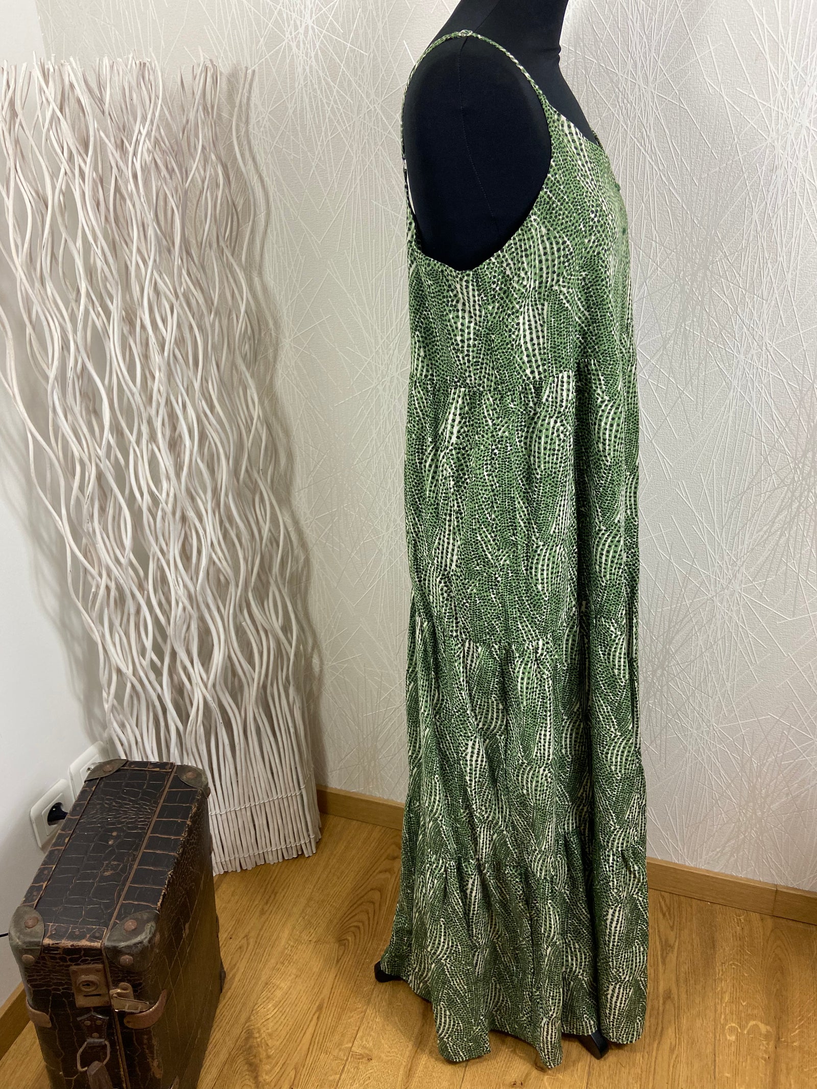 Robe longue légère à bretelles An’Ge