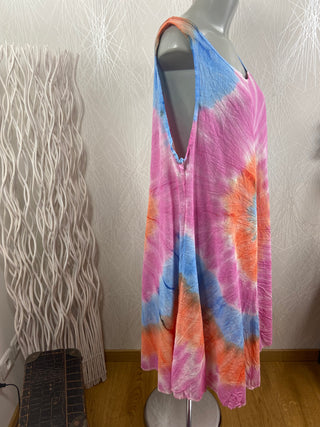 Robe légère transparente en lin Made In Italy - Taille Unique