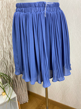 Mini jupe plissée doublée taille élastique Elena Z - Taille Unique