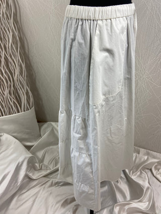 Jupe longue coton blanche transparente haut de gamme Scee by Twinset