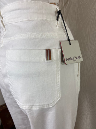 Jeans coupe regular taille haute modèle Tailoring blanc Notify Jeans