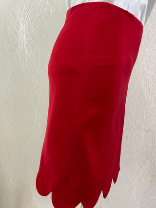 Jupe rouge courte doublée tissu haut de gamme Tabala Paris