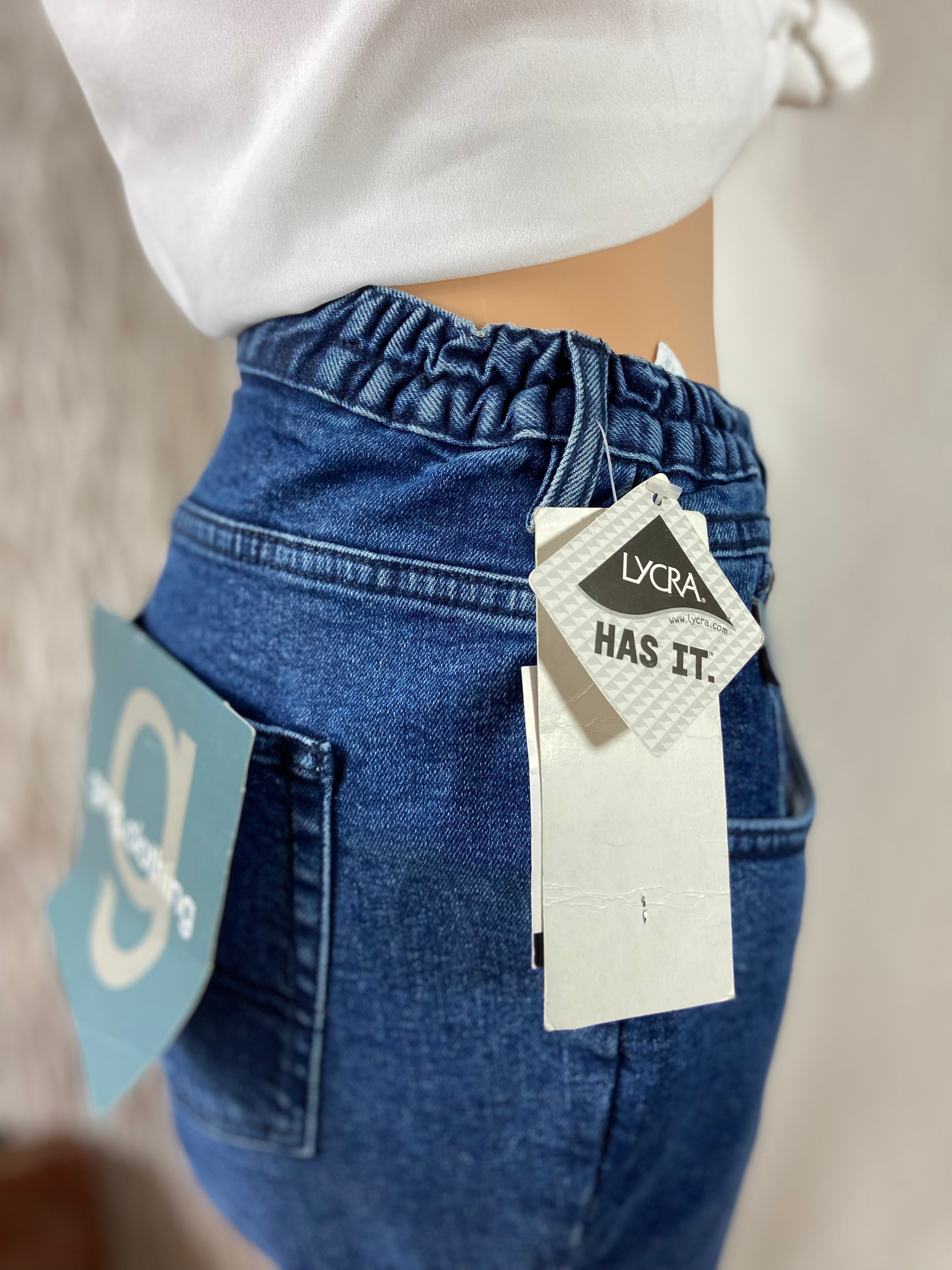Jeans bleu denim extensible coupe droite Gmg Clothing - Offre-Unique