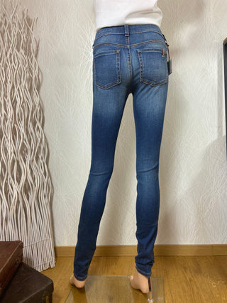 Jeans coupe slim taille mi-haute modèle Bamboo medium blue Notify Jeans