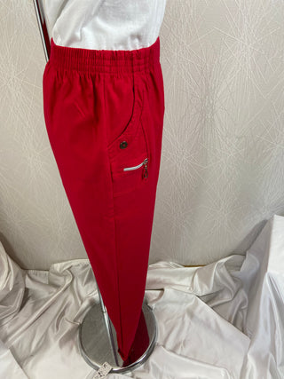 Pantalon léger rouge taille élastique Jst For My