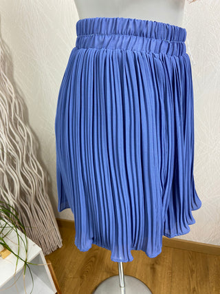 Mini jupe plissée doublée taille élastique Elena Z - Taille Unique