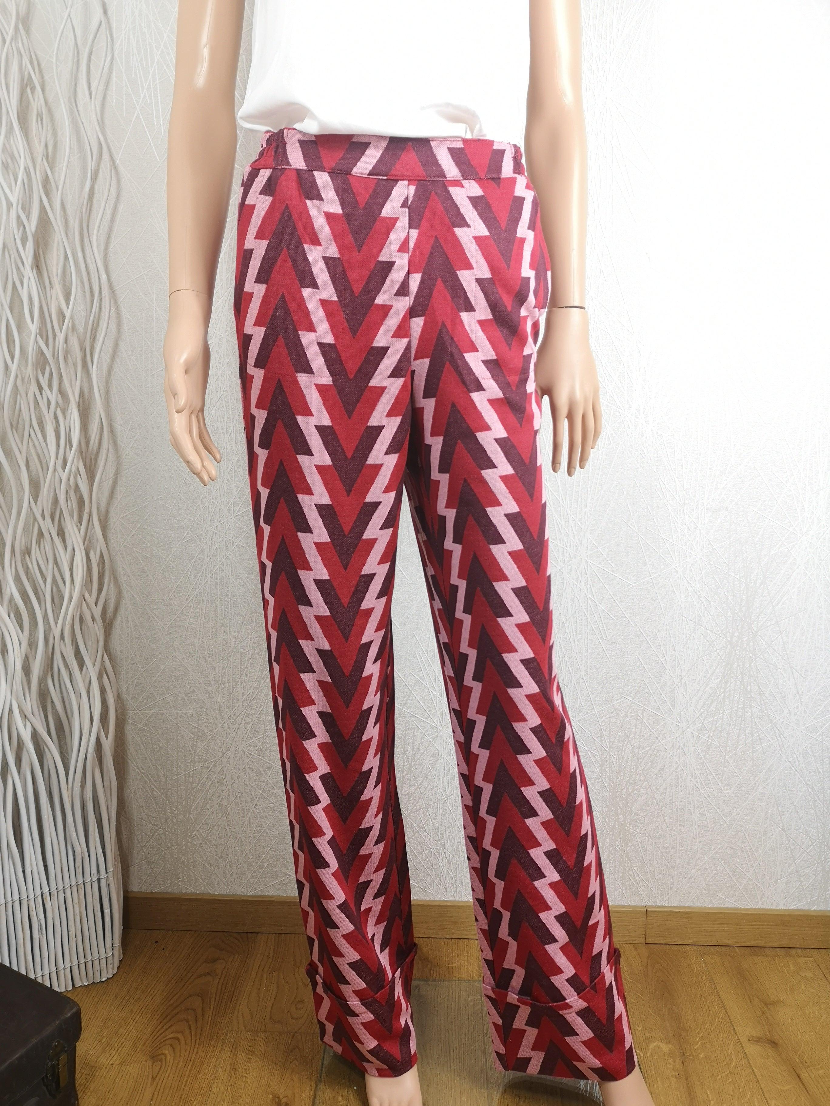 Pantalon taille élastique motifs vintage 70's Hulya Who's That Girl - Offre-Unique