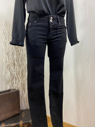 Jeans noir ultra confortable coupe slim cropped Le Comptoir des Quartiers