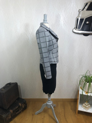 Veste blazer grise et argentée de créateur Tabala Paris