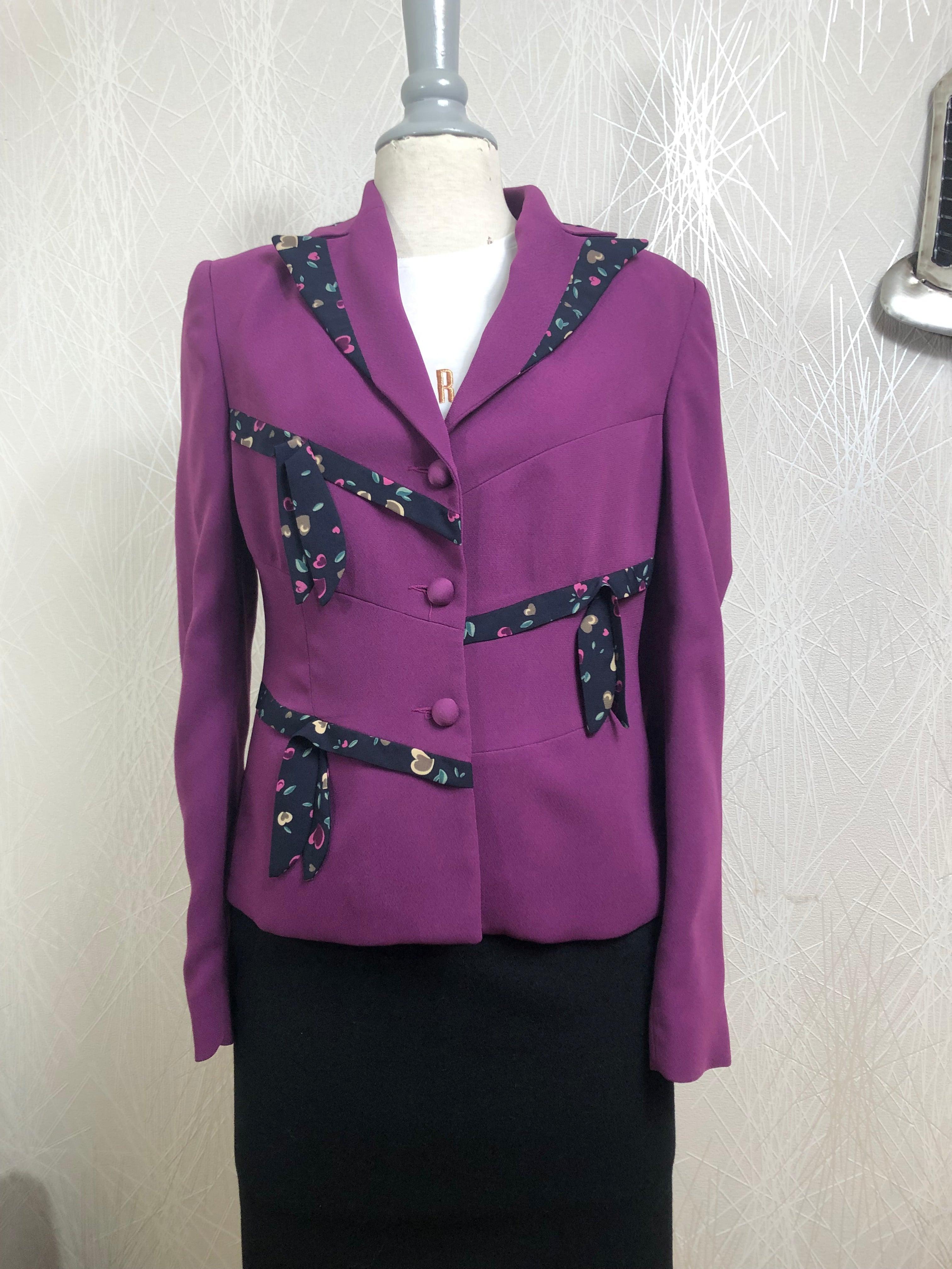 Veste blazer mauve doublée de créateur Tabala Paris - Offre-Unique