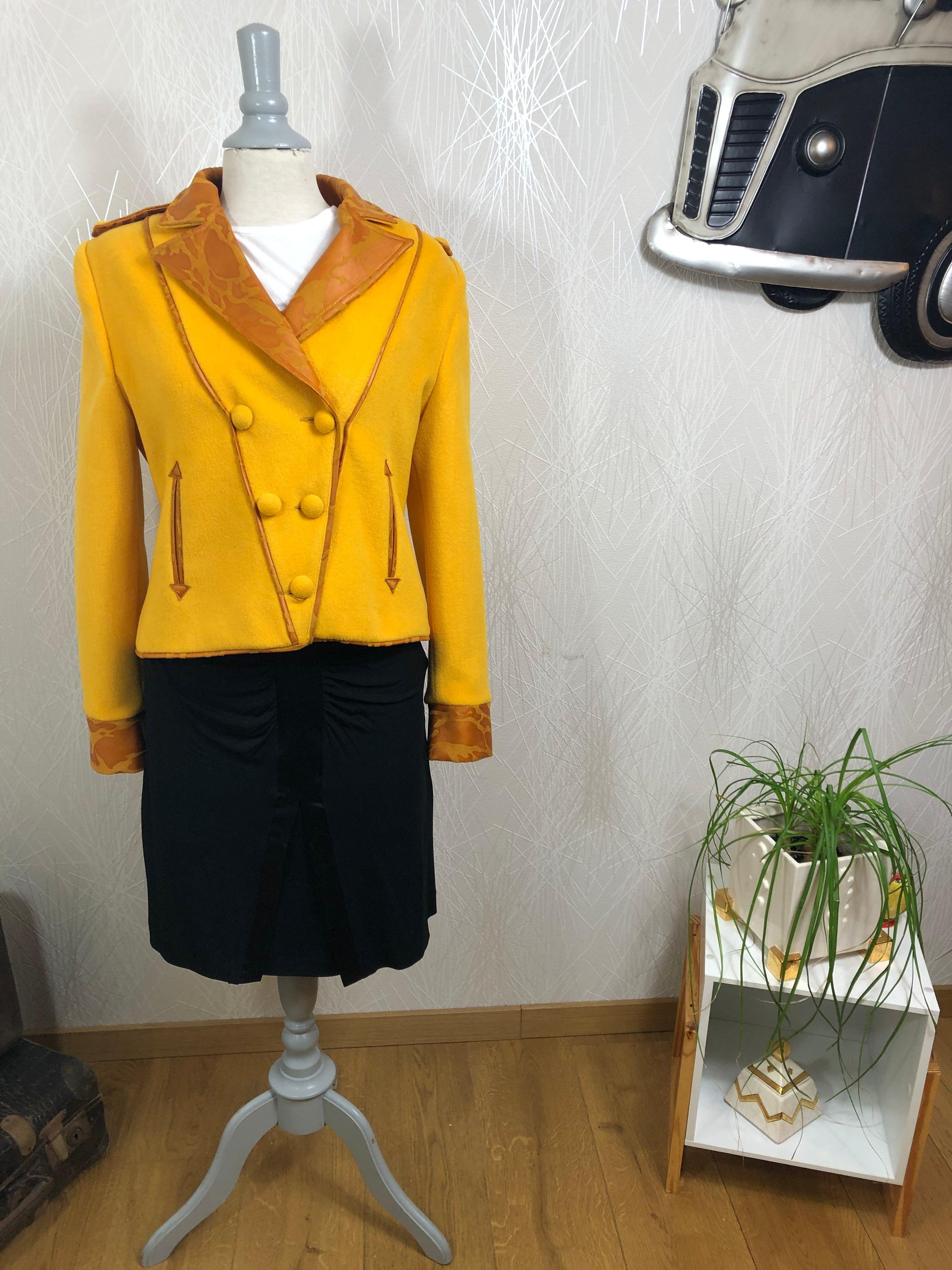 Veste blazer jaune vif de créateur Tabala Paris - Offre-Unique