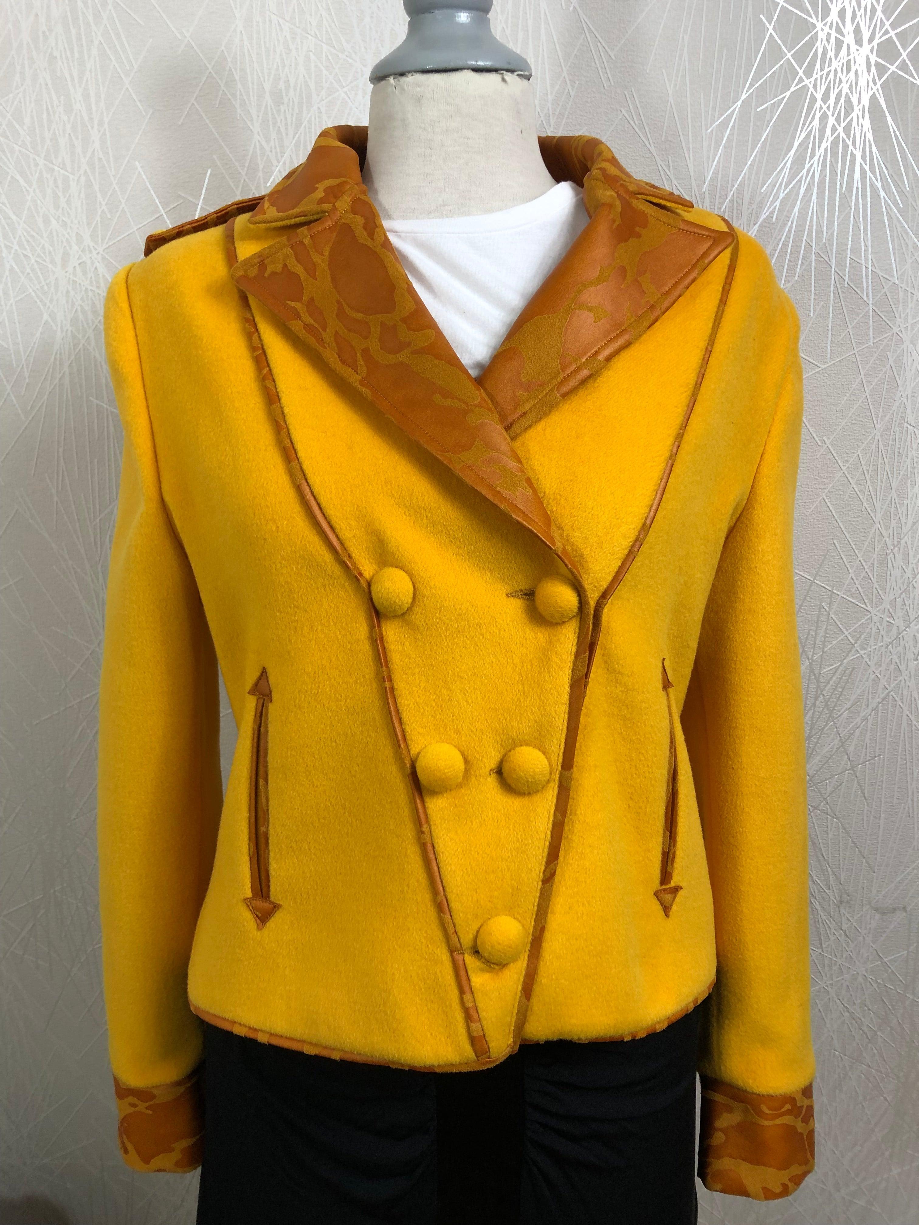 Veste blazer jaune vif de créateur Tabala Paris - Offre-Unique