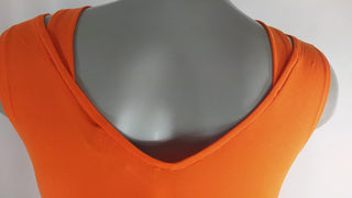 T-shirt orange en tissu jersey Bleu d'Azur