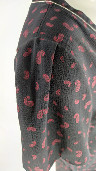 Robe courte ajustable manches courtes tissu crêpe Deeluxe