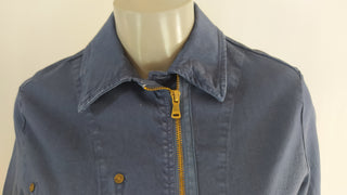 Veste bleue coton coupe droite tissu jean denim Pako Litto