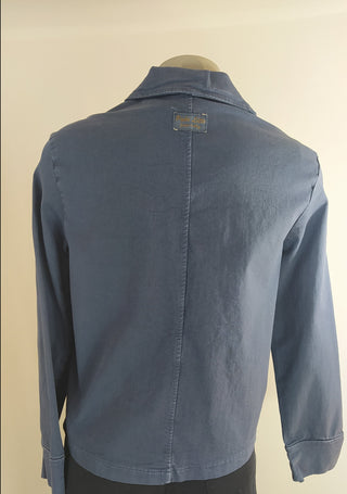 Veste bleue coton coupe droite tissu jean denim Pako Litto