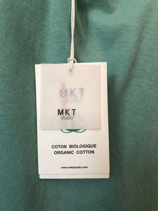 T-shirt vert hawaï coton bio sans manches de MKT Studio