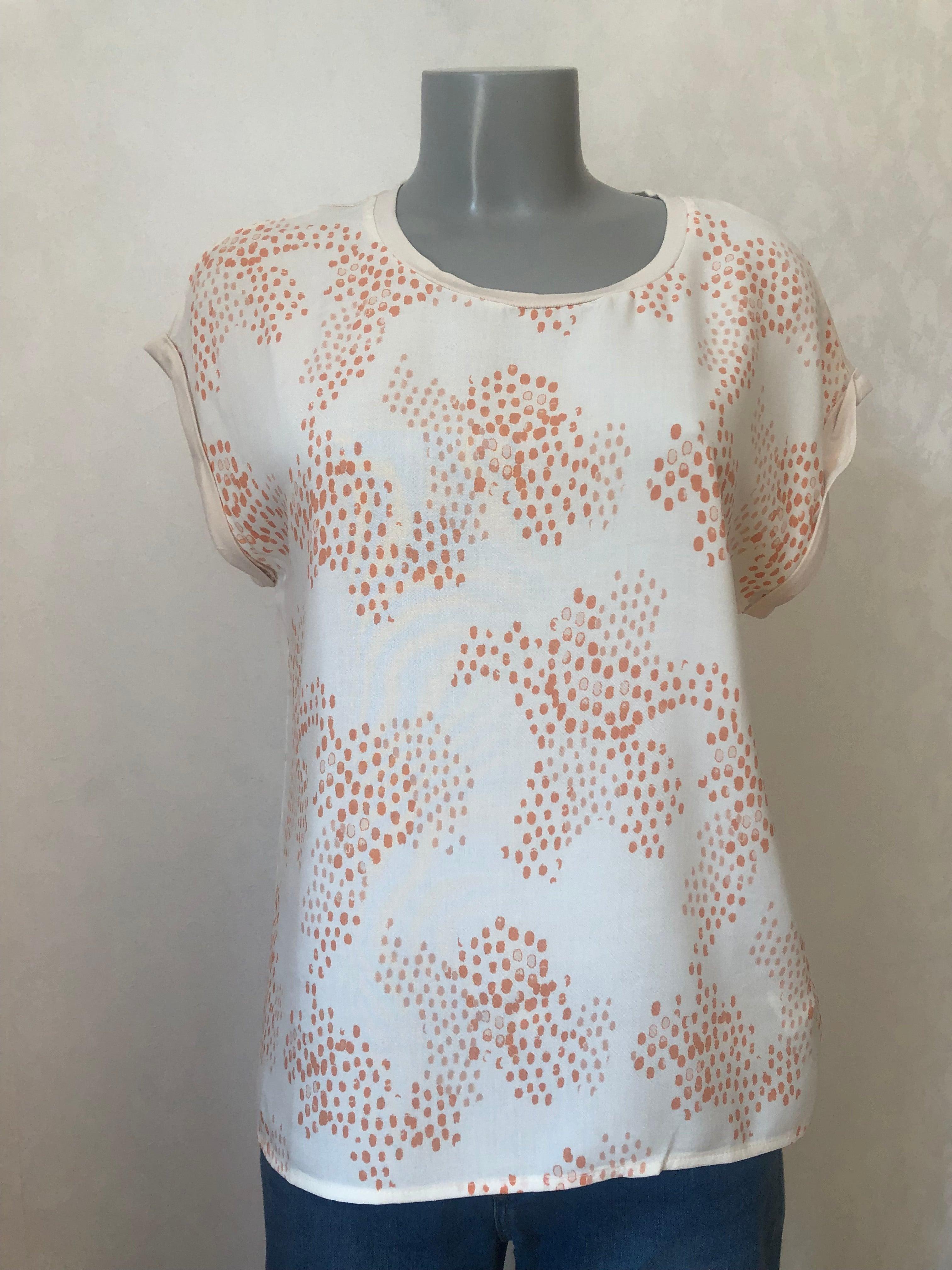 T-shirt beige motif orange manches courtes de Peppercorn - Offre-Unique