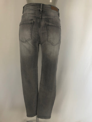 Jeans gris délavé coupe stretch ajustée Deeluxe