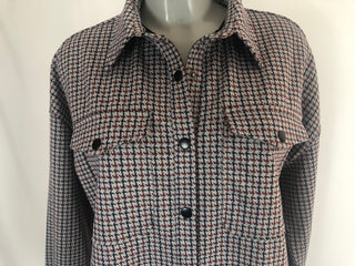 Veste légère classique femme motifs pied de poule Peppercorn