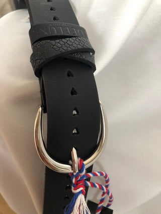 Ceinture noire en cuir Deeluxe - Taille S