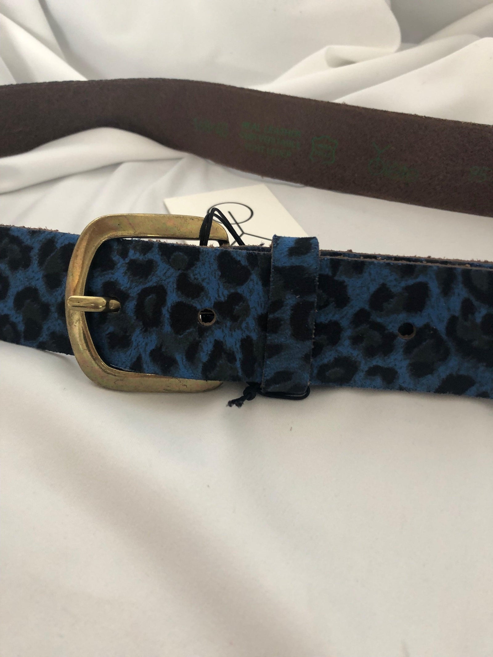 Ceinture en cuir Panthère Bleue Yolète - Taille S - Offre-Unique