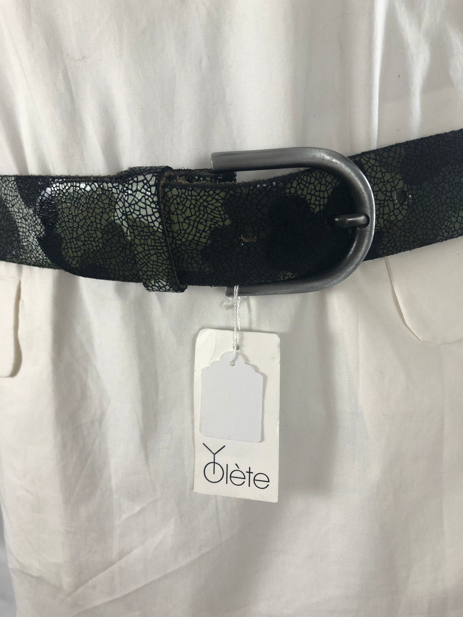 Ceinture  kaki motif camouflage Yolète - Taille S