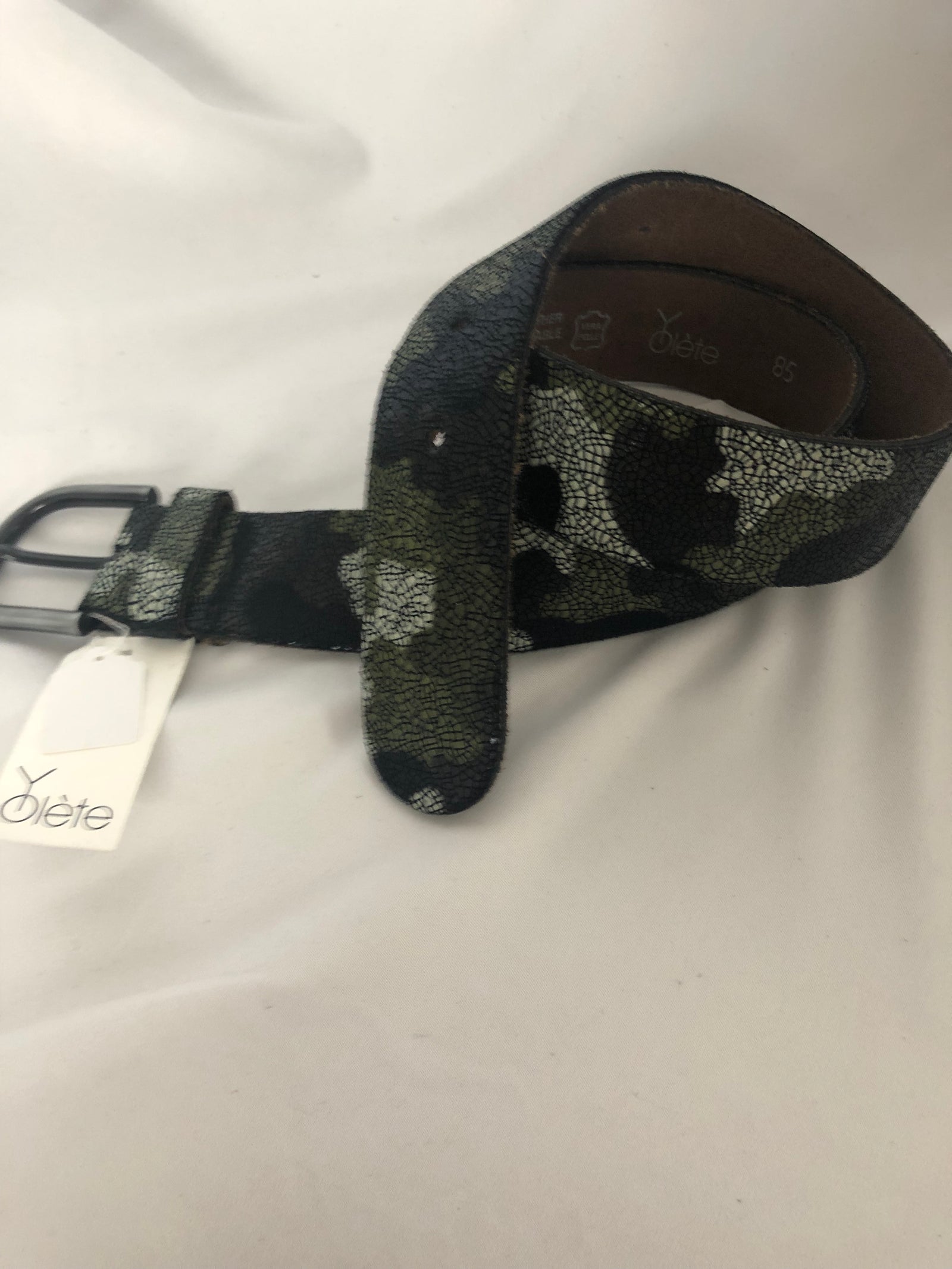 Ceinture  kaki motif camouflage Yolète - Taille S